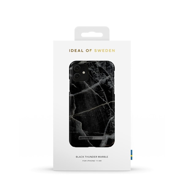 Printed Case iPhone 11 / XR Black Thunder Marble