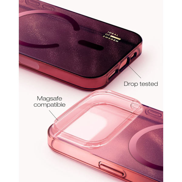 Clear Case MagSafe iPhone 17 Pro Cherry Lacquer Röd