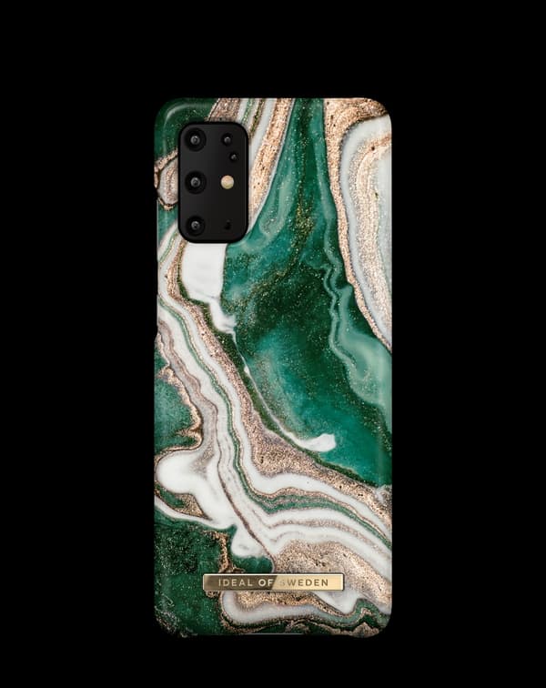 Printed Case Galaxy S20 Plus Golden Jade Marble Green