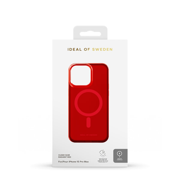 Clear Case MagSafe iPhone 15 Pro Max Radiant Red Red