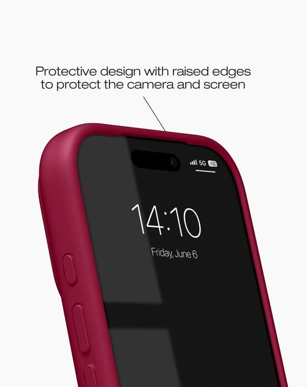 Silicone Case iPhone 17 Pro Max Cranberry Black