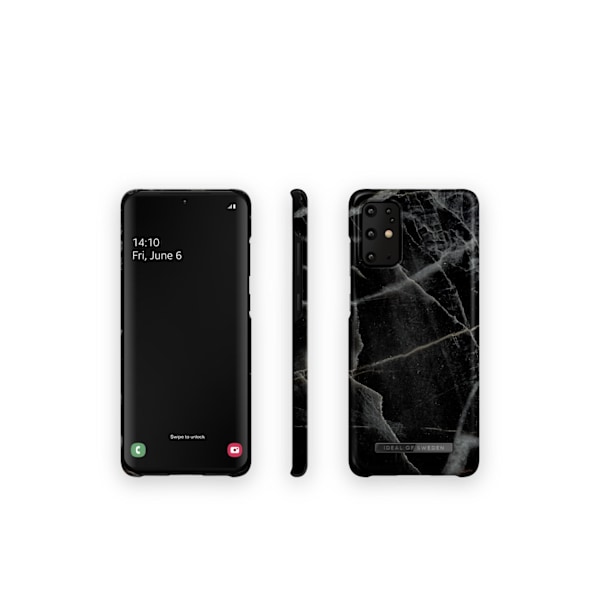Printed Case Galaxy S20 Plus Black Thunder Marble