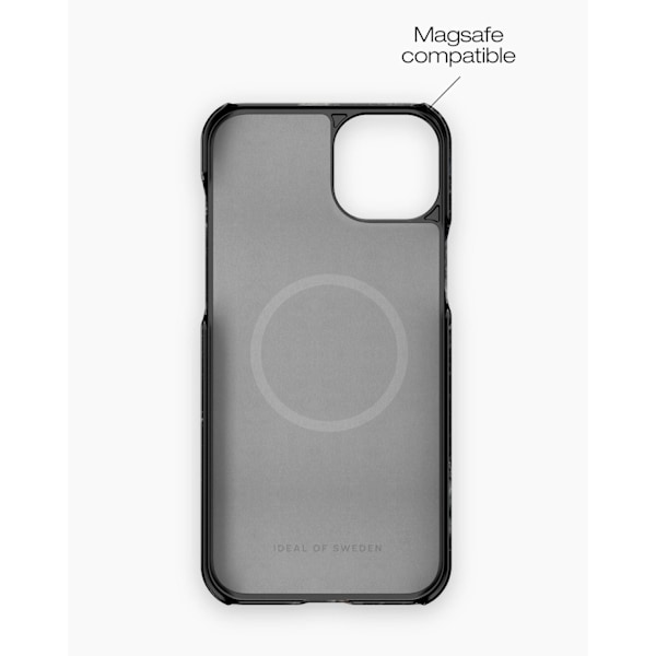 Printed Case MagSafe iPhone 15 Plus Black Thunder Marble Svart