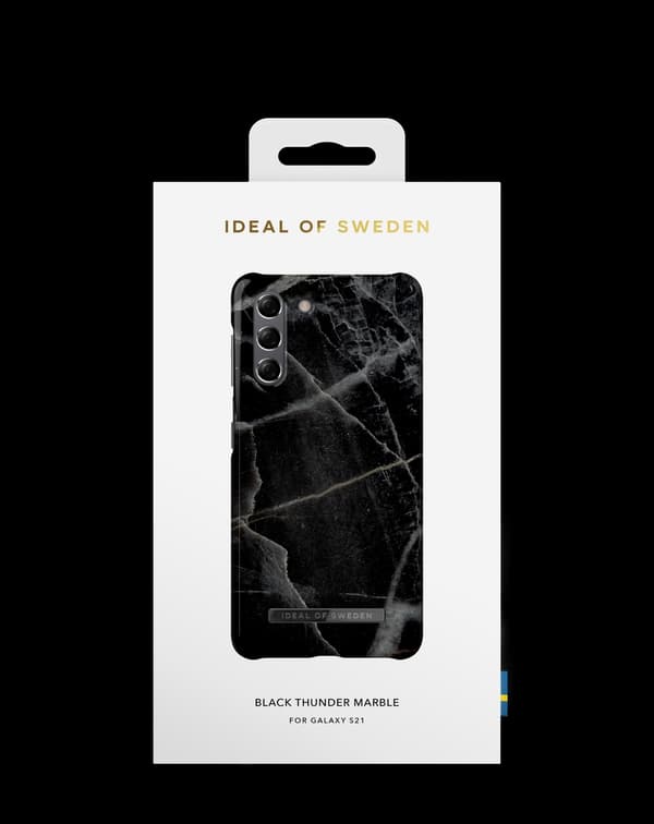 Printed Case Galaxy S21 Black Thunder Marble Black