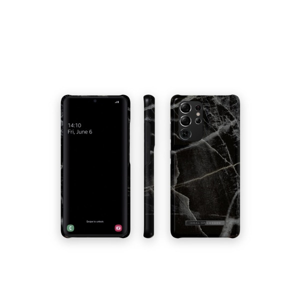 Printed Case Galaxy S21 Ultra Black Thunder Marble