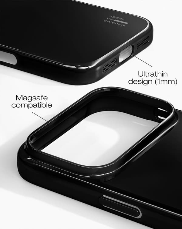 Slim Case MagSafe iPhone 17 Pro Glossy Black Black