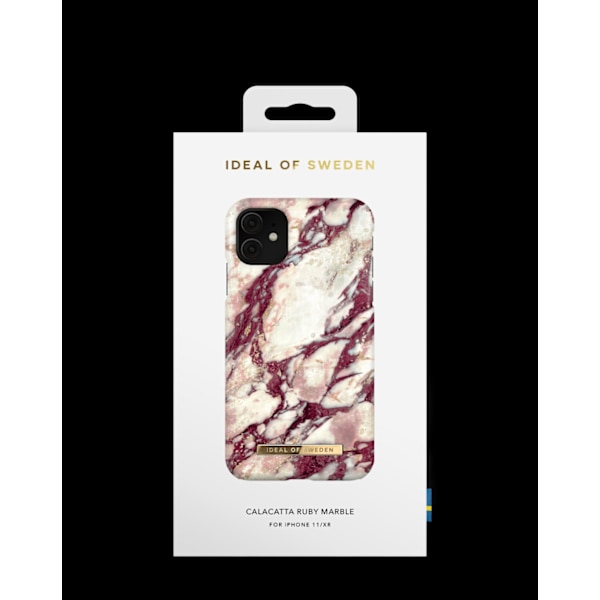 Printed Case iPhone 11 / XR Calacatta Ruby Marble Red