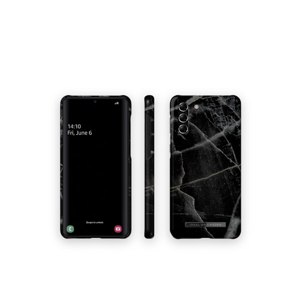 Printed Case Galaxy S21 Plus Black Thunder Marble