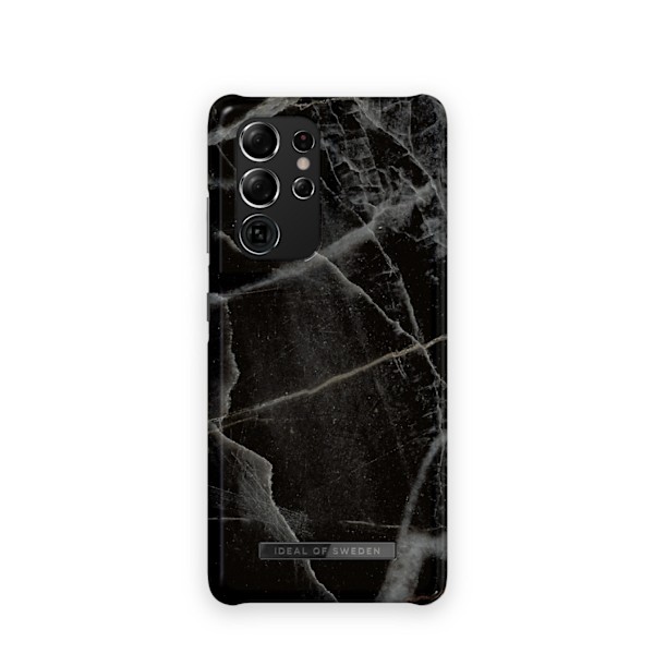 Printed Case Galaxy S21 Ultra Black Thunder Marble