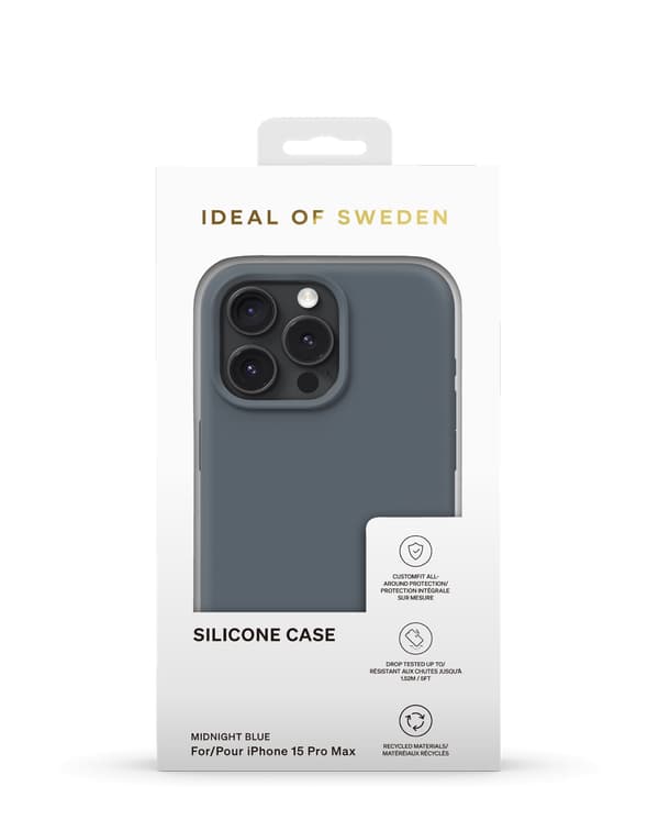 Silicone Case iPhone 15 Pro Max Midnight Blue Blå
