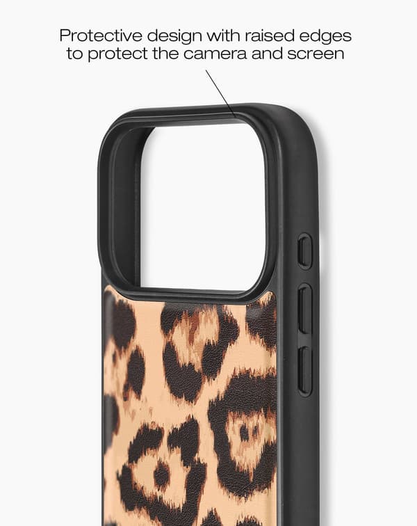 Vegan Leather Case MagSafe iPhone 17 Pro Max Timeless Leo multifärg