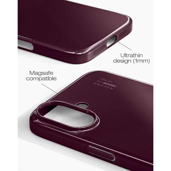 Slim Case MagSafe iPhone 17 Glossy Cherry Röd