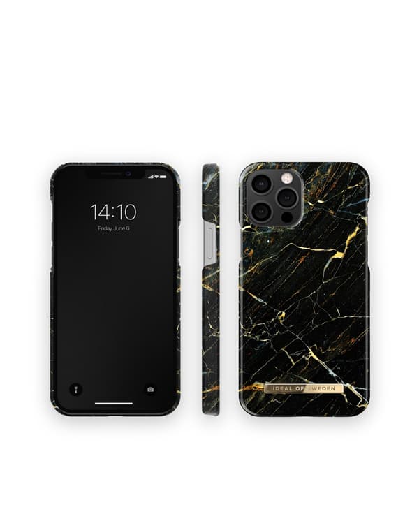 Printed Case iPhone 12 / 12 Pro Port Laurent Marble Black