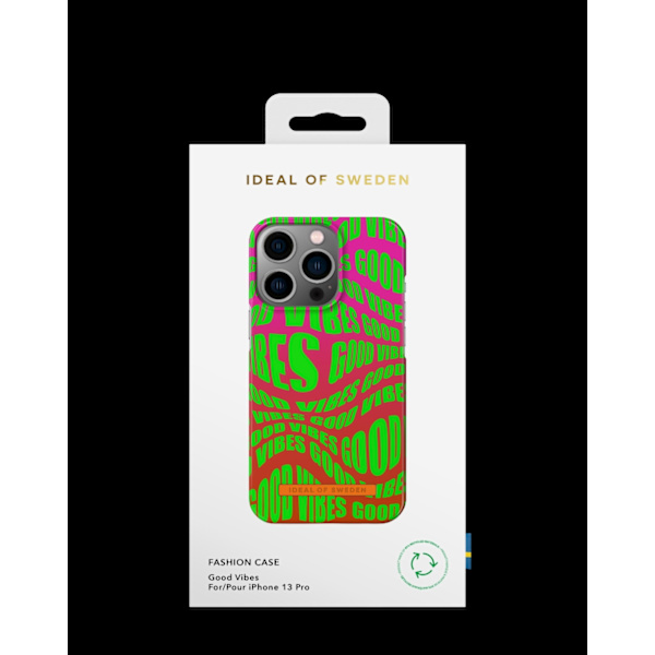 Printed Case iPhone 13 Pro Good Vibes Green
