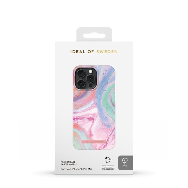 Printed Case MagSafe iPhone 15 Pro Max Pastel Marble Multicolor