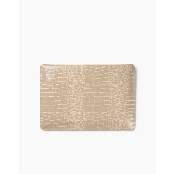 Slim Laptop Sleeve 16\" Warm Beige Croco