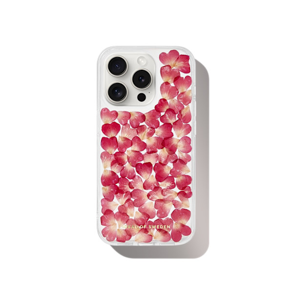 Clear Case iPhone 15 Pro Red Roses Transparent