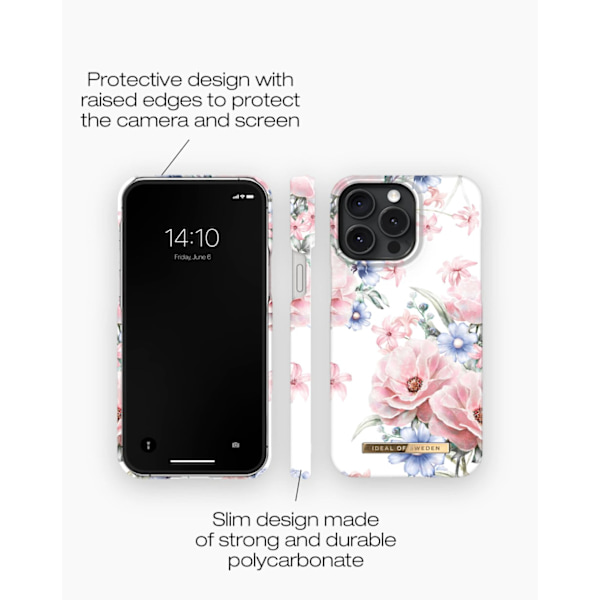 Printed Case MagSafe iPhone 15 Pro Max Floral Romance White