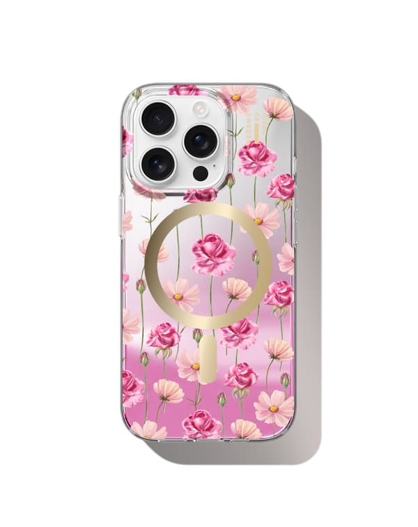 Mirror Case MagSafe iPhone 16 Pro Rose Blush Floral