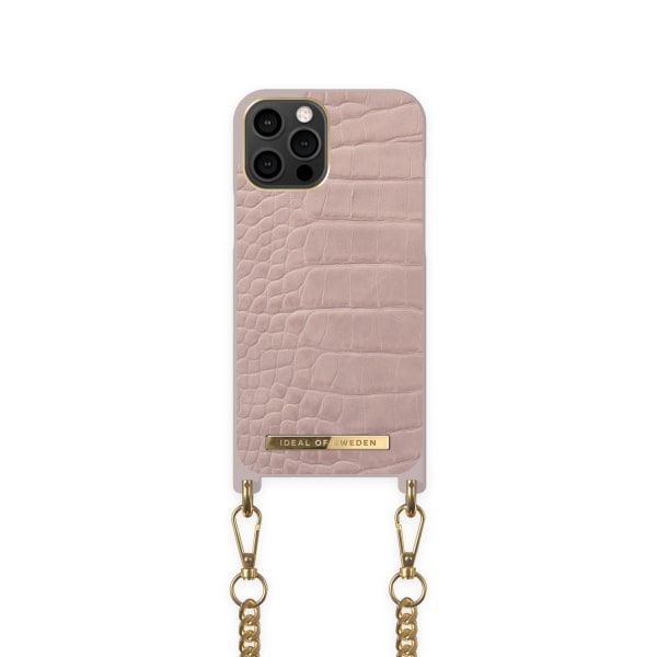 Necklace CaseiPhone 12 PRO MAX Misty Rose Croco