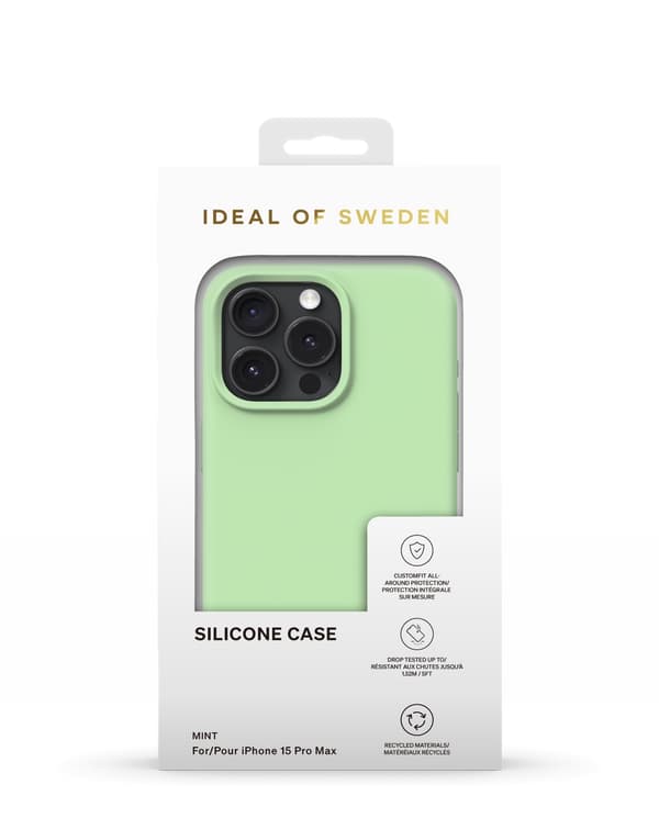 Silicone Case iPhone 15 Pro Max Mint Green