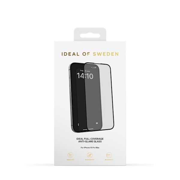 IDEAL Full Coverage Anti Glare Glass iPhone 15 Pro Max
