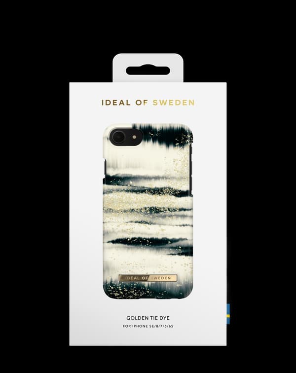 Printed Case iPhone 8 / 7 / 6 / 6S / SE Golden Tie Dye White