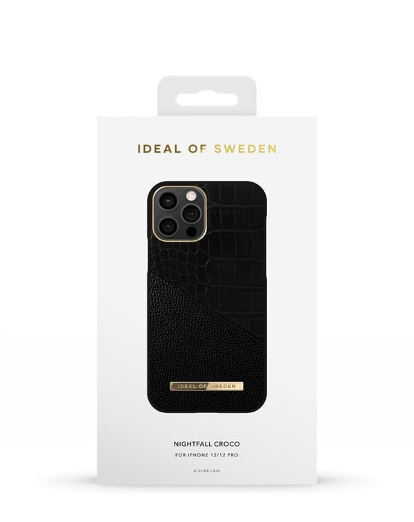 Atelier Case iPhone 12 / 12 Pro Nightfall Croco Black