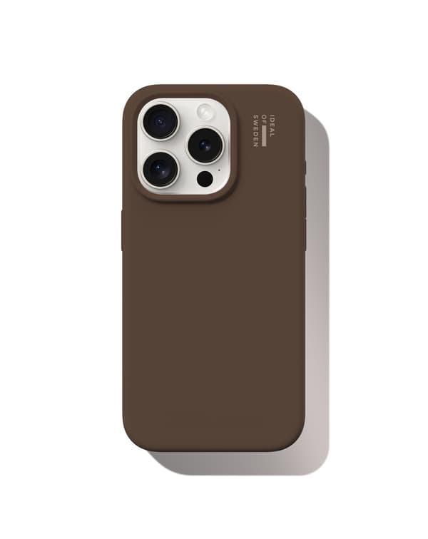 Silicone Case iPhone 15 Pro Mocha Mousse Brun