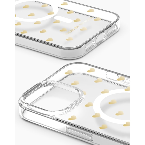 Clear Case MagSafe iPhone 13/14 Golden Hearts