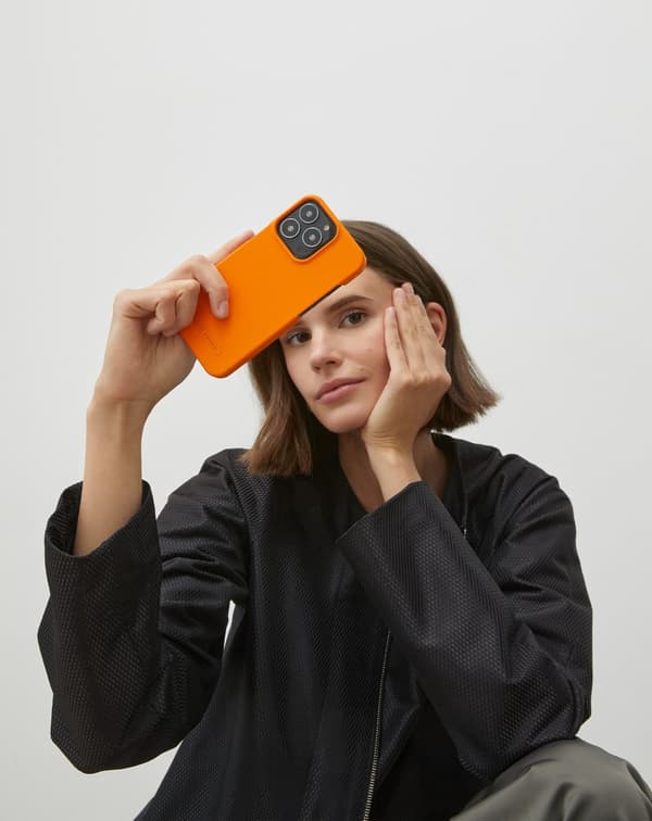 Seamless Case MagSafe iPhone 14 Plus Apricot Crush Orange