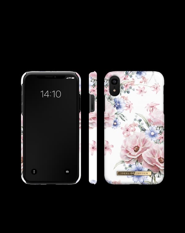 Printed Case iPhone XR Floral Romance White