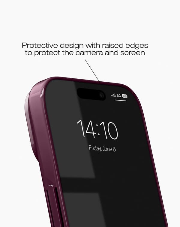 Slim Case MagSafe iPhone 13 / 14 / 15 / 16e / 17e Glossy Cherry Röd