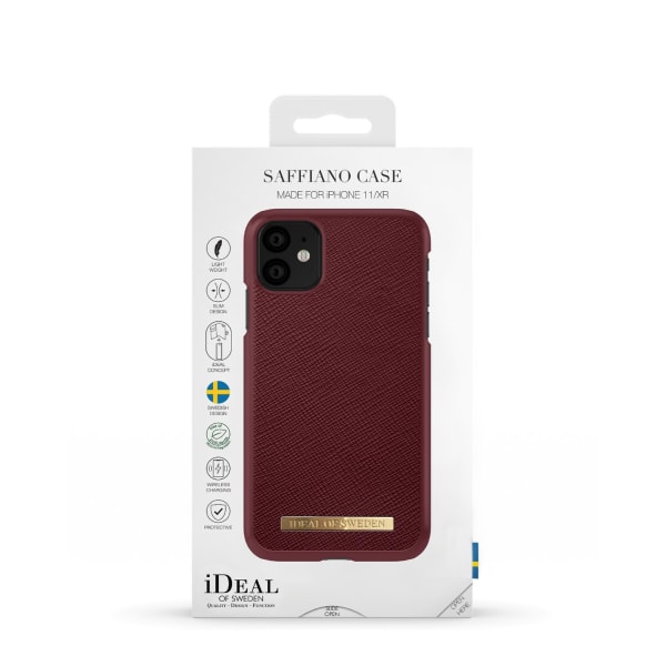 Saffiano Case iPhone 11/XR Burgundy