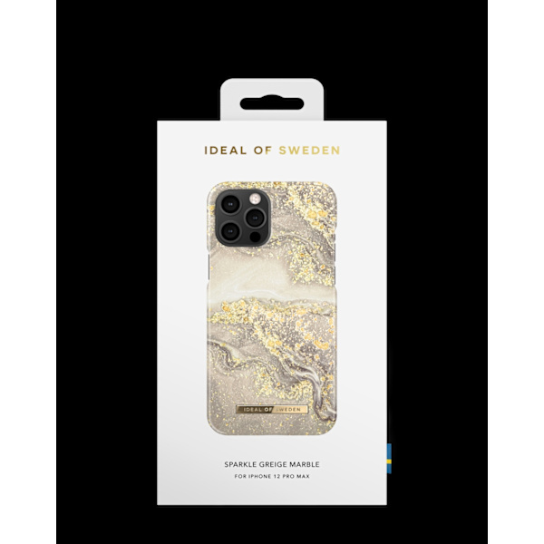 Printed Case iPhone 12 Pro Max Sparkle Greige Marble Grey
