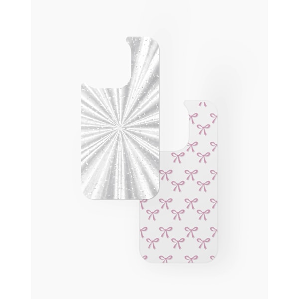 Print Pack iPhone 13 Pro / 14 Pro / 15 Pro / 16 Pro Bow Fever Silver
