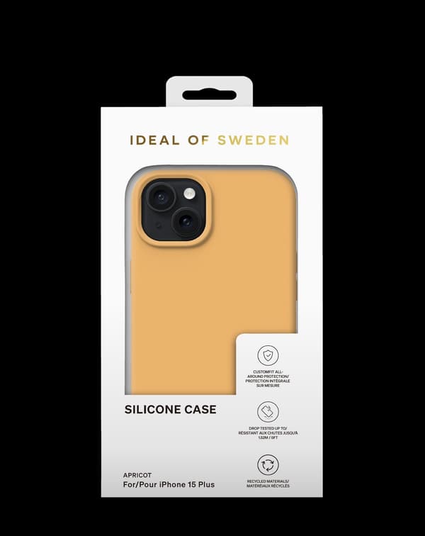 Silicone Case iPhone 15 Plus Apricot Orange