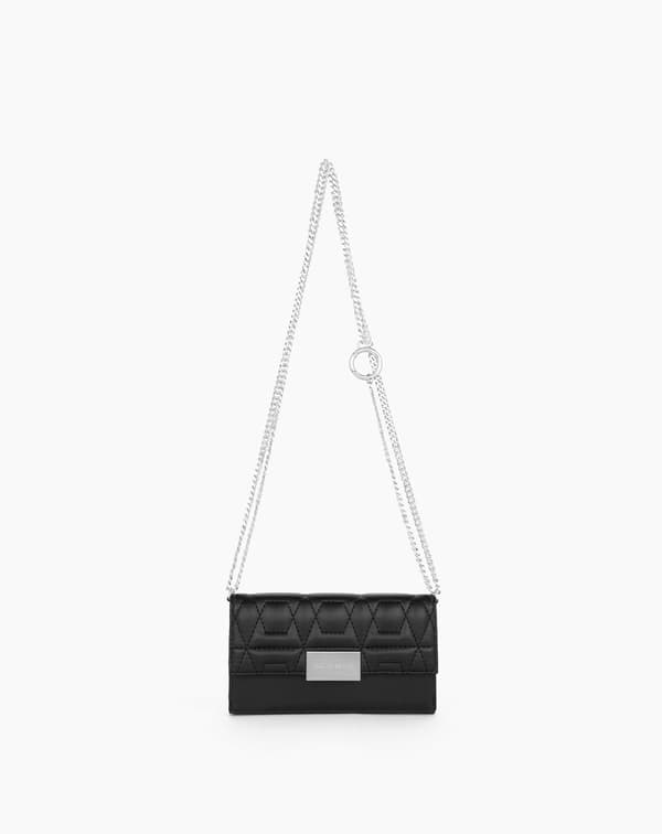 Statement Clutch iPhone 11 / XR Quilted Black Black