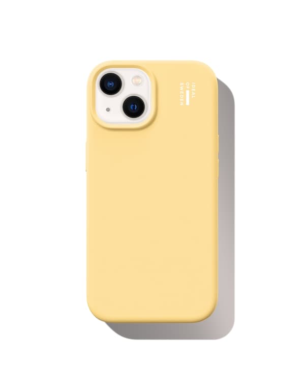 Silicone Case MagSafe iPhone 13 / 14 / 15 / 16e / 17e Soft Lemon Gul