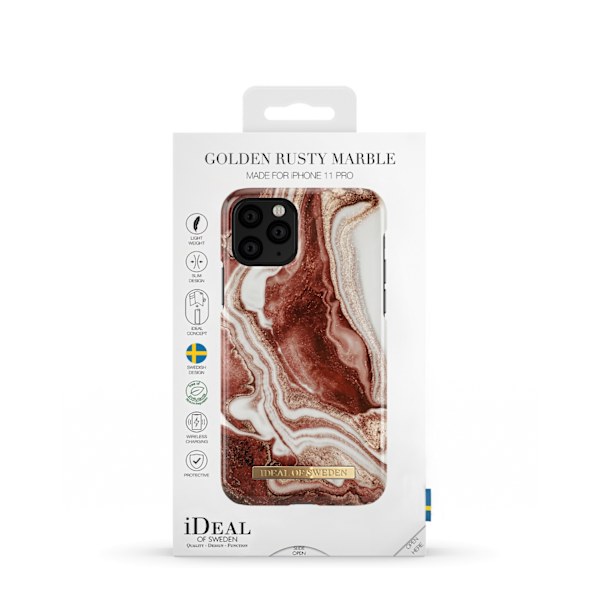 Printed Case iPhone 11 Pro / XS / X GGolden Rusty Marble