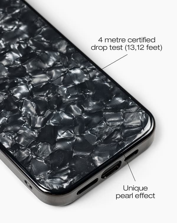 Pearlised Case iPhone 15 Pro Max Black Black