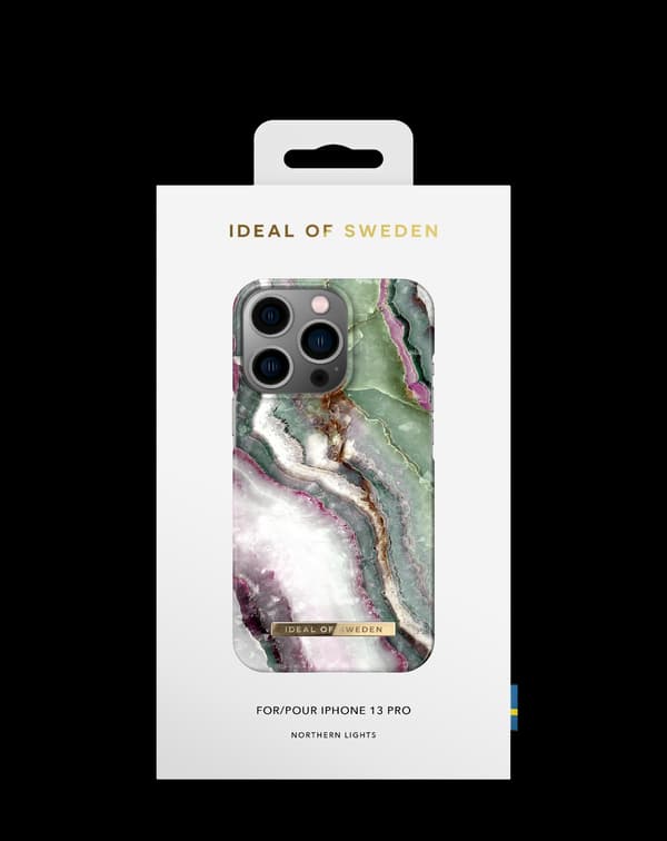 Printed Case iPhone 13 Pro Northern Lights Green
