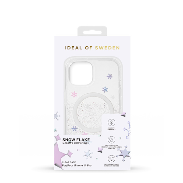 Clear Case MagSafe iPhone 14 Pro Snowflake Silver