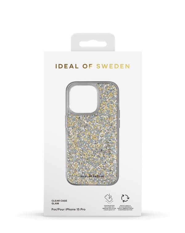 Clear Case iPhone 15 Pro Glam Guld