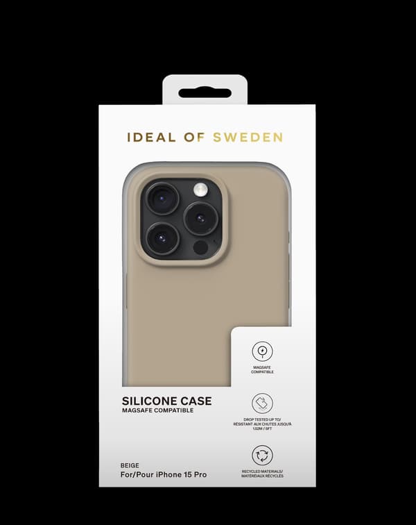 Silicone Case MagSafe iPhone 15 Pro Perfect Beige Beige