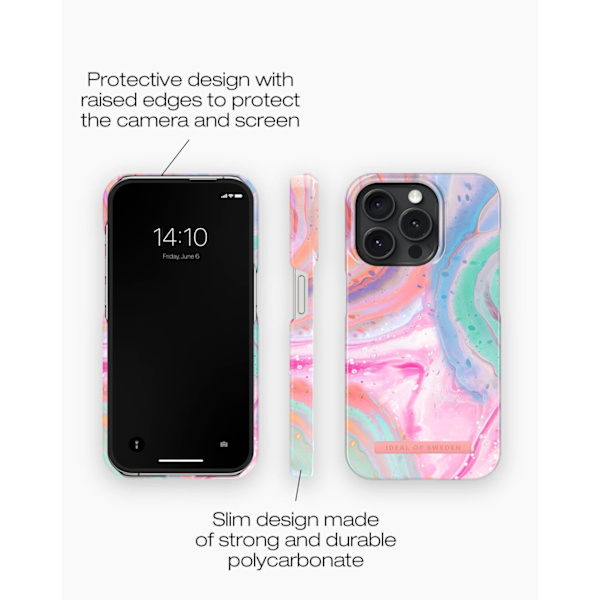 Printed Case MagSafe iPhone 15 Pro Pastel Marble Multicolor