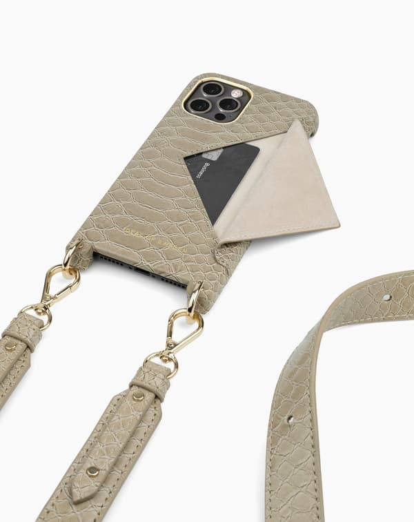 Necklace Case iPhone 12 Pro Max Arizona Snake Beige