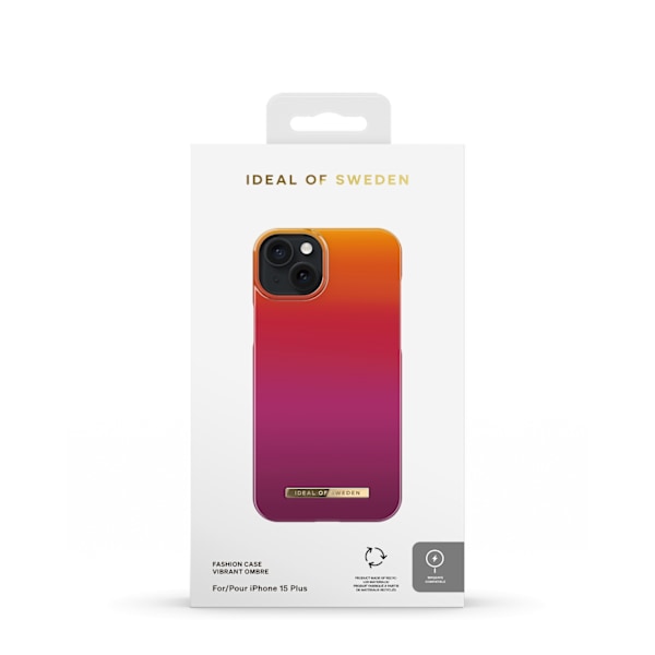 Printed Case MagSafe iPhone 15 Plus Vibrant Ombre Multicolor