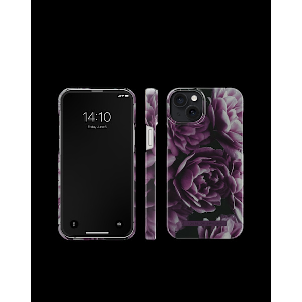 Printed Case iPhone 15 Plus Deep Purple Bloom