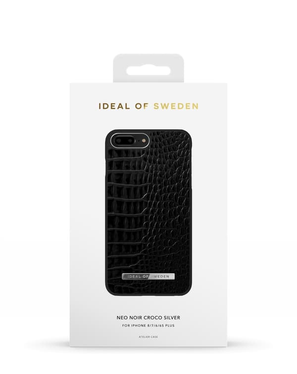 Atelier Case iPhone 8 / 7 / 6 / 6S Plus Neo Noir Croco Silver Silver